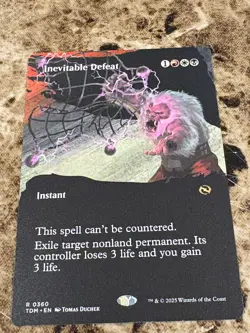 INEVITABLE DEFEAT Magic MTG Tarkir: Dragonstorm Borderless - Image 1