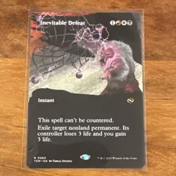 NM Borderless Inevitable Defeat, Tarkir Dragonstorm, Magic the Gathering, 360 - Image 1
