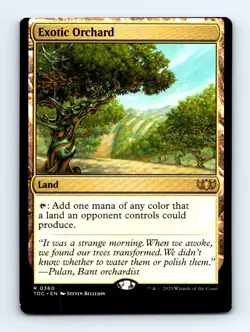 #360 2025 Tarkir: Dragonstorm Commander Exotic Orchard Rare MISCUT - Image 1
