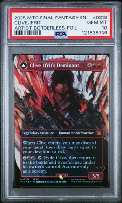 2025 MTG FINAL FANTASY CLIVE, IFRIT'S DOMINANT/IFRIT, WARDEN OF INFERNO PSA 10 - Image 1