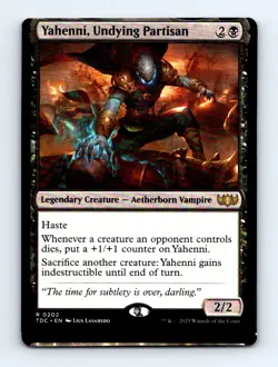 #202 2025 Tarkir: Dragonstorm Commander Yahenni, Undying Partisan Rare MISCUT - Image 1