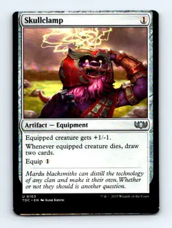 #103 2025 Tarkir: Dragonstorm Commander Skullclamp Uncommon MISCUT - Image 1