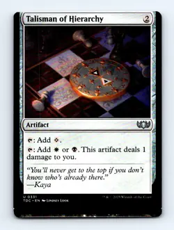 #331 2025 Tarkir: Dragonstorm Commander Talisman of Hierarchy Uncommon MISCUT - Image 1