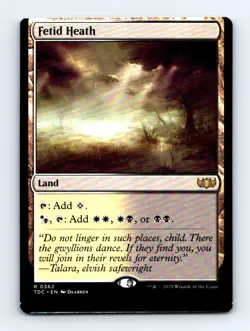 #362 2025 Tarkir: Dragonstorm Commander Fetid Heath Rare MISCUT - Image 1