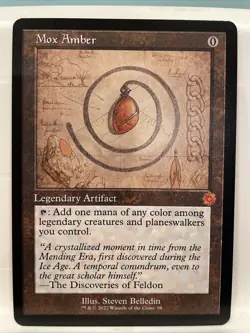 Mox Amber Retro Schematic MTG The Brothers' War NM Mythic #98 On Hand - Image 1