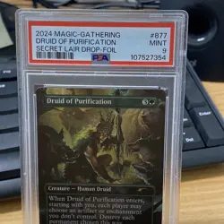 MTG Druid of Purification Rainbow FOIL #877 - Secret Lair Drop Series PSA 9 Mint - Image 2