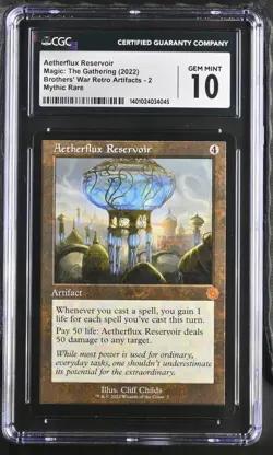 Magic the Gathering Brothers War Retro Artifacts Aetherflux Reservoir CGC 10 - Image 1