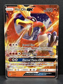 Ho-Oh GX 21/147 Ultra Rare Burning Shadows Full Art Pokemon TCG - NM - Image 1