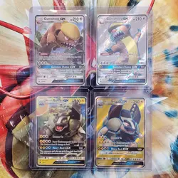 Gumshoos GX + Alolan Golem GX - Full Arts + Regulars - Pokemon Cards - Lot #168 - Image 1