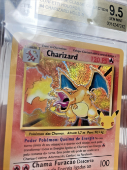~PT~ PORTUGUESE BGS 9.5 Charizard Celebrations Classic Coll. 4/102 Pokemon Card - Image 2