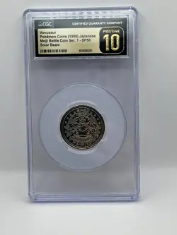 1998 Pokemon Venusaur Meiji Battle Coin Ser. 1 SP50 Solar Beam CGC 10 PRISTINE - Image 1