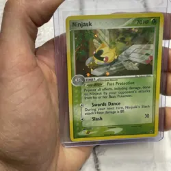 Pokemon NINJASK 13/107 EX DEOXYS HOLO RARE Pokemon SWIRL Nintendo 2005 Vtg LP+ - Image 1