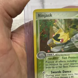 Pokemon NINJASK 13/107 EX DEOXYS HOLO RARE Pokemon SWIRL Nintendo 2005 Vtg LP+ - Image 2