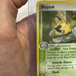 Pokemon NINJASK 13/107 EX DEOXYS HOLO RARE Pokemon SWIRL Nintendo 2005 Vtg LP+ - Image 3