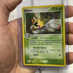 Pokemon NINJASK 13/107 EX DEOXYS HOLO RARE Pokemon SWIRL Nintendo 2005 Vtg LP+ - Image 4