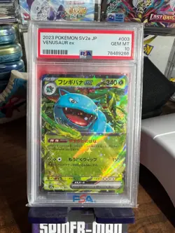 Venusaur ex PSA Gem Mint 10 📈 Pokemon SV2a 151 Japanese 003/165 RR Double Rare - Image 1