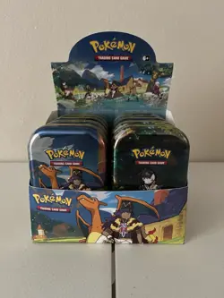 Pokemon Crown Zenith Complete/Full Mini Tin Display (Open/Empty Tins) - Image 1