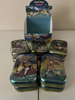 Pokemon Crown Zenith Complete/Full Mini Tin Display (Open/Empty Tins) - Image 2