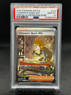 Psa 10 Pokemon Surging Sparks Clemont’s Quick Wit Special Illustration 243/191 - Image 1