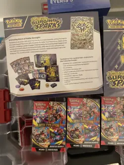 Pokemon Lot 2 MEGA EVOLUTION BOOSTER BOX + 2 scarlet & violet surging spark ETB - Image 2