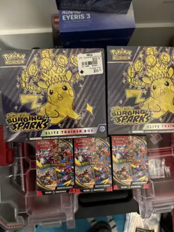Pokemon Lot 2 MEGA EVOLUTION BOOSTER BOX + 2 scarlet & violet surging spark ETB - Image 5