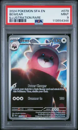 2024 POKEMON SFA EN-SHROUDED FABLE ILLUSTRATION RARE #079 BEWEAR PSA 9 - Image 1