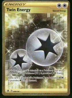 Twin Energy (Secret) 209/192 Secret Rare Holo NM Pokemon SWSH02: Rebel Clash - Image 1
