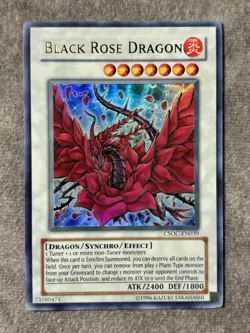 Yu-Gi-Oh Black Rose Dragon Ultra Rare Unlimited Edition CSOC-EN039 NM Condition - Image 1