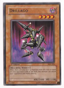 Yu-Gi-Oh! TCG Drillago Invasion of Chaos IOC-026 1st Edition Rare - Image 1