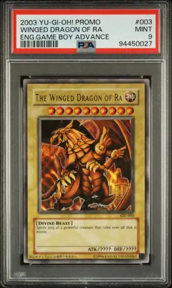 2003 YU-GI-OH! PROMO ENGLISH GAME BOY ADVANCE #003 THE WINGED DRAGON OF RA PSA 9 - Image 1