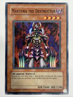 Yu-Gi-Oh! Makyura the Destructor DB1-EN169 Super Rare Unlimited LP - Image 1