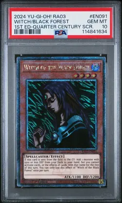 2024 YU-GI-OH! RA03-QUARTER CENTURY BONANZA WITCH OF THE BLACK FOREST PSA 10 - Image 1