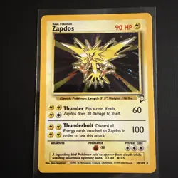 Pokemon Trading Card Zapdos Holo 20/130 Base Set 2 Near Mint - Image 1