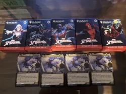 MAGIC THE GATHERING NYCC 2025 SPIDER-MAN WELCOME DECK SET OF 5 WITH 4 PROMO CARD - Image 1
