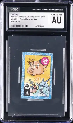 1997 POKEMON PLAYING CARDS JPN #ACE OF CLUBS CLEFAIRY CGC AUTHENTIC - Image 1