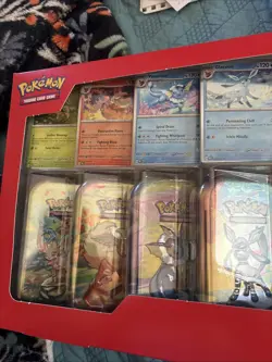 Pokemon TCG Prismatic Evolutions Costco 8 Mini-Tin Bundle w/ Promo Cards - Image 3