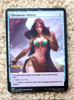 CHROMATIC ORRERY altered-art card for use with MTG : hot, sexy babe! - Image 1