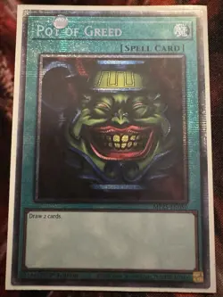 Yugioh Trading Card, Starlight Rare Pot of Greed (MP25-EN050). 1st Edition. - Image 1