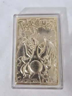 Set of 8 23k Gold Plated 1999 Pokemon Card Charizard Pikachu Mewtwo Poliwhirl - Image 5