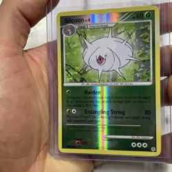 Pokemon Silcoon 63/130 Diamond and Pearl Reverse Holo Pokemon Uncommon LP Card - Image 2