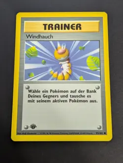 1999 Pokemon Base Set 1st Edition Gust of Wind Windhauch #93 German Card - Image 1