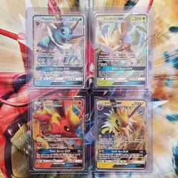 Vaporeon + Leafeon + Flareon + Jolteon GX - Pokemon Cards - Lot #170 - Image 1