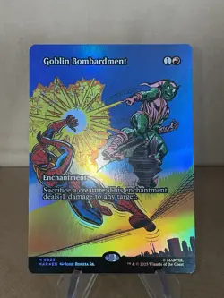 2025 MTG Spiderman Goblins Bombardment Borderless Foil #0023 - Image 1