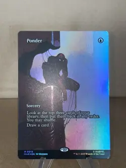 MTG Marvel's Spider-Man Ponder Borderless Foil Mythic #0013 - Image 1