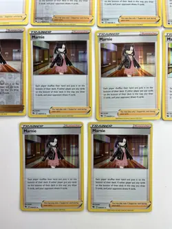 Pokemon Tcg Lot of 10 Trainer Supporter Marnie and Marnie's Pride Reverse Holo - Image 4