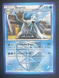 Beartic - 41/135 - Rare NM B&W Plasma Storm Pokemon - Image 1