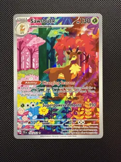 2024 Pokemon SV Temporal Forces Sawsbuck #166/162 - Image 1