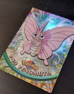 Venomoth #49 Pokemon Topps Foil Blue Logo TV Animation Edition Holo Rare LP - Image 1