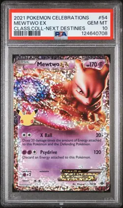 Pokemon TCG Mewtwo EX 54/99 Celebrations Classic Collection Psa 10 - Image 1