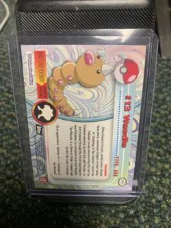 WEEDLE Pokemon 1999 Topps Black Logo TV Animation Edition Holo FOIL Textured NM - Image 2